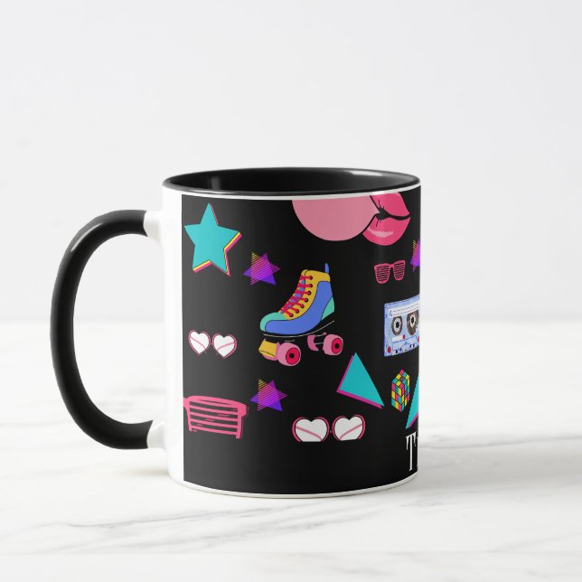 Taza Retro black 80s Costume Vibrant culture pop (Izquierda)