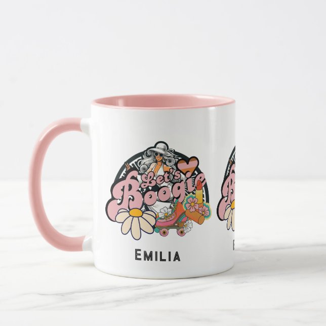 Taza Retro Boogie Disco Bailando Despedida de Soltera (Izquierda)