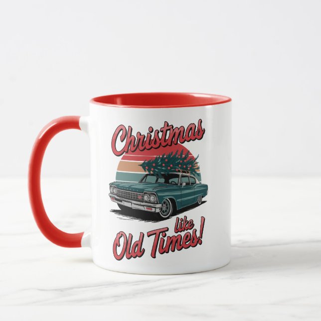 Taza Retro Christmas Car – Old Times Holiday (Izquierda)