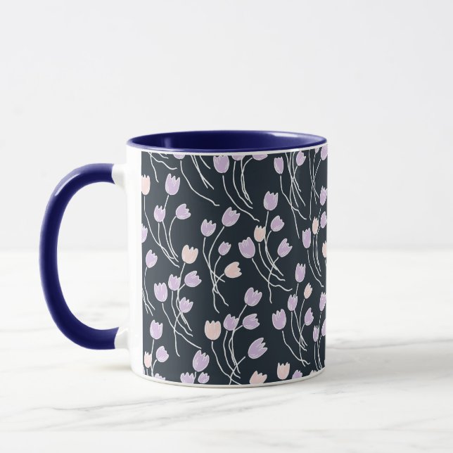 Taza Retro Cottage Sketchy Tulips | Midnight Garden (Izquierda)