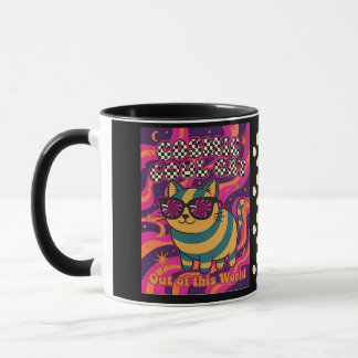 Taza Retro de gato de refrigerador cósmico - Estilo Per