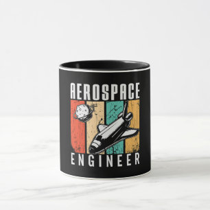 Taza Retro de ingeniería espacial de cohetes de ingenie