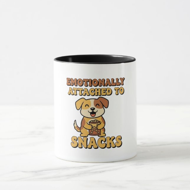 Taza Retro Dog Snack Addiction Color Inside Mug (Centro)
