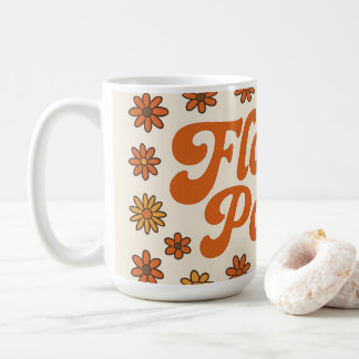 Taza retro Flower Power – Taza de café estilo 70 