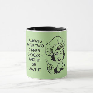 Taza Retro Funny Dinner Choks Mug