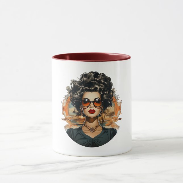 Taza 💋 Retro Glam Diva Mug ☕ (Centro)