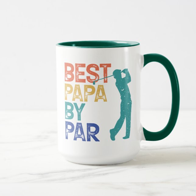 Taza Retro Golfer - Mejor Papa Por Par (Derecha)
