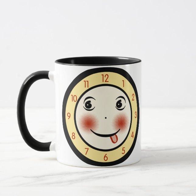 Taza Retro Goofy Clock Face (Izquierda)