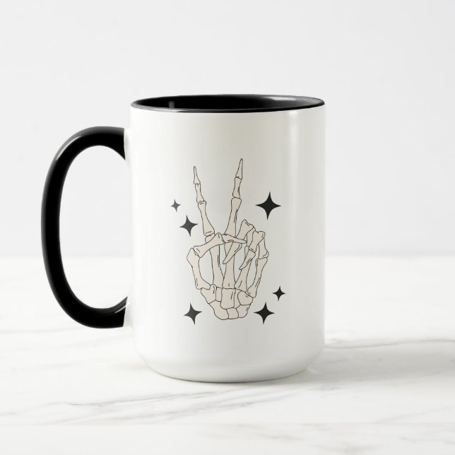 Taza Retro Halloween Creep it Real Skeleton Mug (Izquierda)