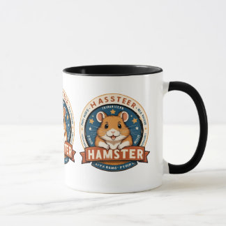 Taza Retro Hamster Rings Emblem Art
