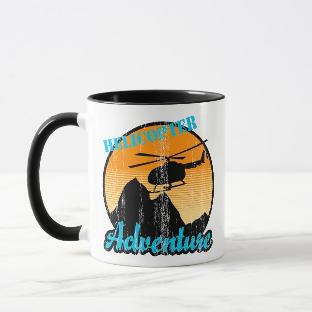 Taza Retro Helicóptero Adventure (Izquierda)