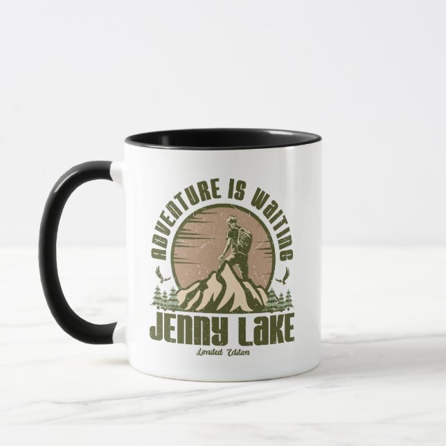 Taza Retro Jenny Lake Hike (Izquierda)