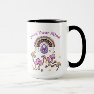 Taza Retro Libera Tu Mente