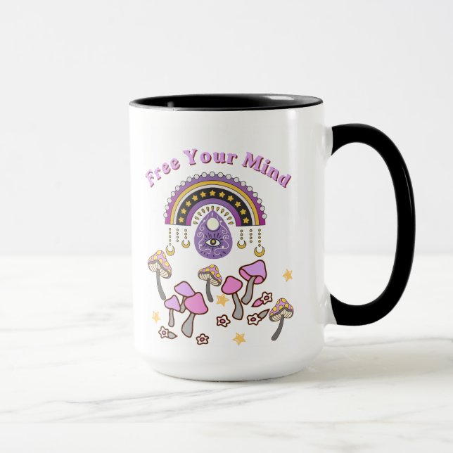 Taza Retro Libera Tu Mente (Derecha)