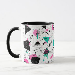 Taza Retro Memphis Geometric Pattern