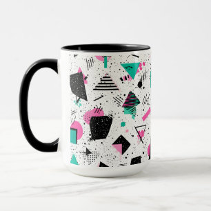 Taza Retro Memphis Geometric Pattern