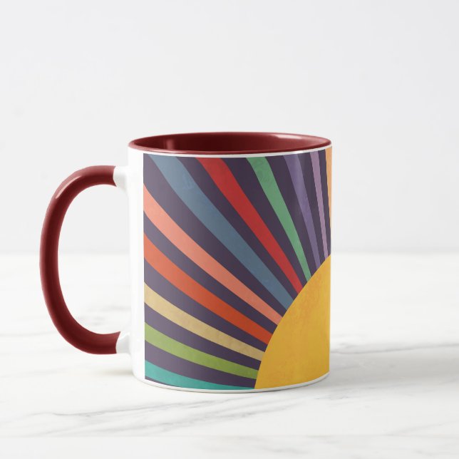 Taza Retro Minimalista arcoiris (Izquierda)