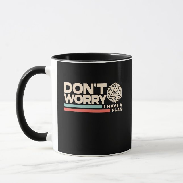 Taza retro para jugadores D20 'No te preocupes, te (Izquierda)