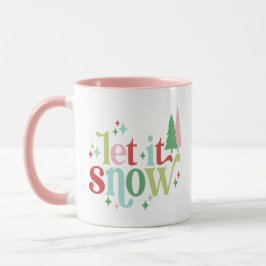 Taza Retro Pastel Deja que la nieve