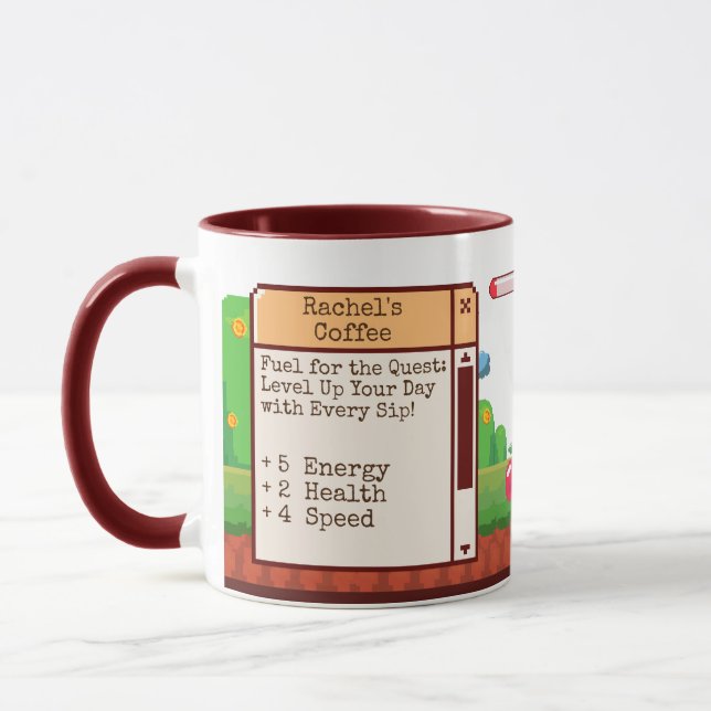 Taza Retro Pixel Gaming personalizado (Izquierda)