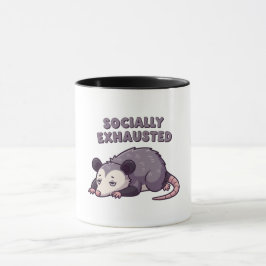 Taza Retro Possum Recharge Mode Color Inside Mug