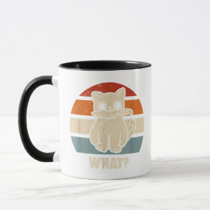 Taza Retro Qué Gato Cuchillo Maullido Gatito Gatos Dive