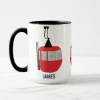 Retro Red Ski Gondola Lift Personalizado