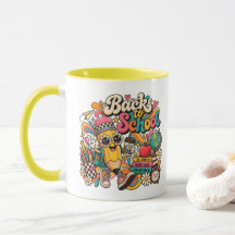 Taza Retro Regreso a Clases Lápiz Colorido Estudia