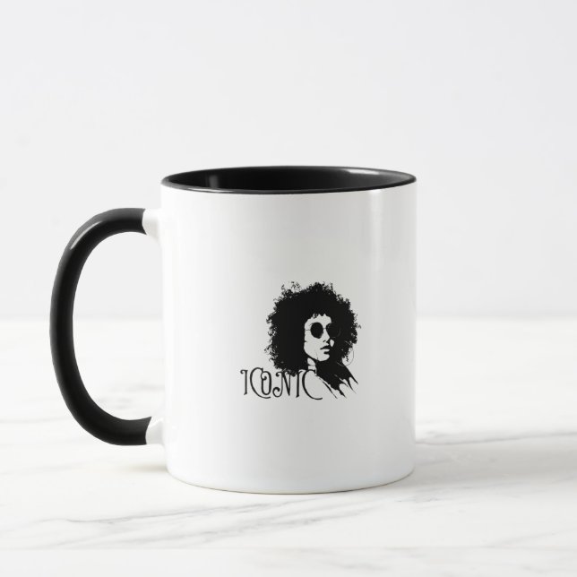 Taza Retro retro de mujer afroafricana ICONIC - Chica n (Izquierda)