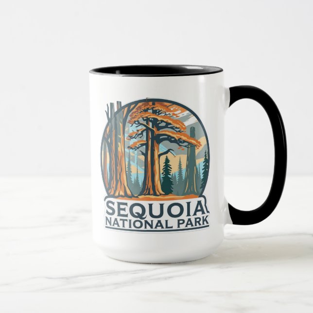 Taza retro Sequoia National Park Giant Sequoia Trees (Derecha)