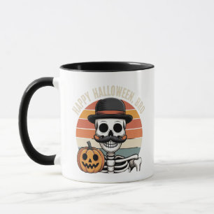 Taza Retro Skeleton Pumpkin Mug