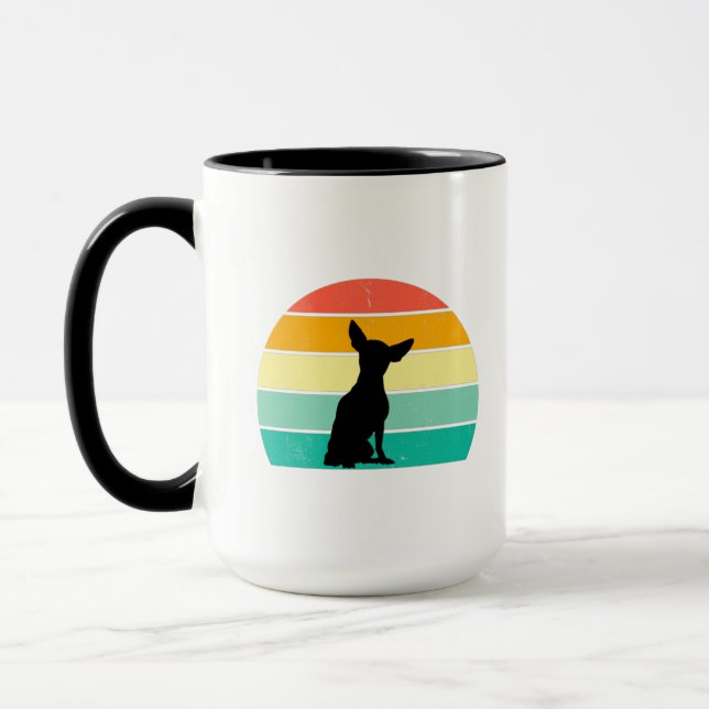 Taza Retro Sunset Chihuahua Café Mug (Izquierda)