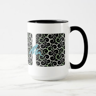 TAZA RETRO SWIRLS DISEÑADOR CAFÉ MUG