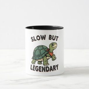 Taza Retro Turtle Legendary Quote Color Inside Mug