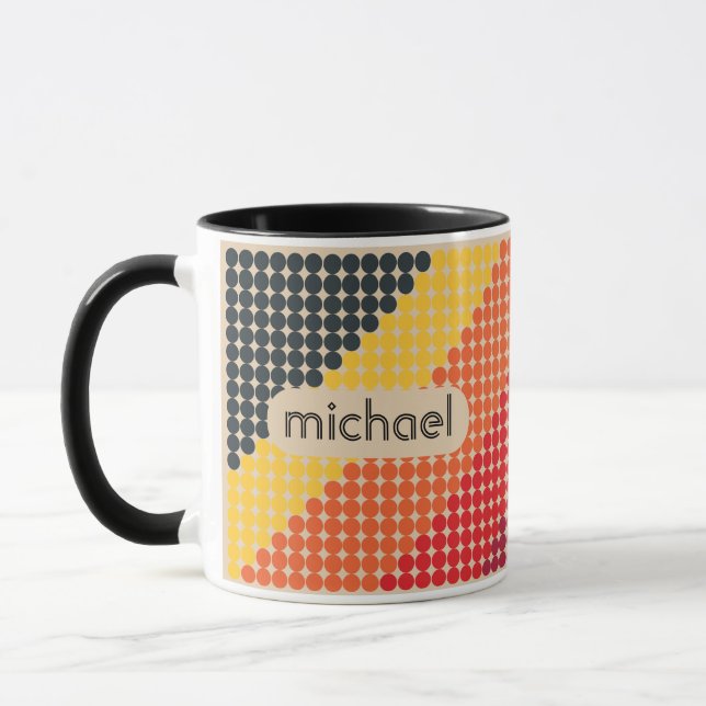 Taza Retro VHS Bauhaus Pequeños puntos Mug (Izquierda)