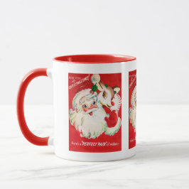 Taza Retro Vintage Christmas Santa Reindeer mug