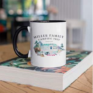 Taza Reunión Familiar de Camping en Viaje Personalizado