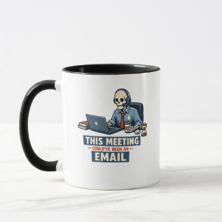 Taza Reunión Superviviente Esqueleto | Humor Divertido