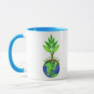 Taza Reutilizar Reducir Reciclar Árbol Tierra Globo