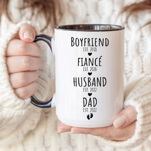 Taza Revelación por primera vez de regalo de nuevo papá