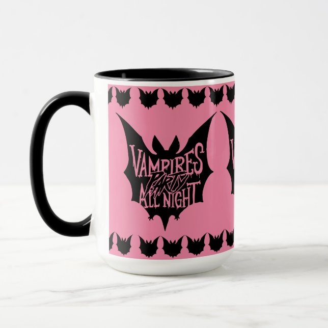 Taza Revelería Nocturna: Bash de Halloween de vampiros (Izquierda)