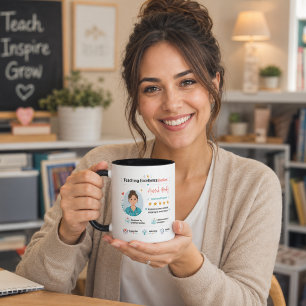 Taza Revisión Colorida de Excelencia Docente