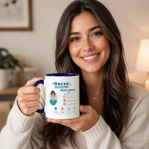 Taza Revisión moderna de paciente agradecido con la enf