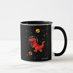 Taza Rex Dinos Del Tirano Rojo En El Espacio