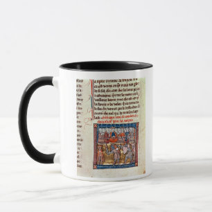 Taza Rey Arturo y Guinevere que miran a