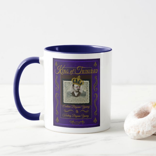 Taza 'Rey de Trinidad' de Merch Mug literaria (Con donut)