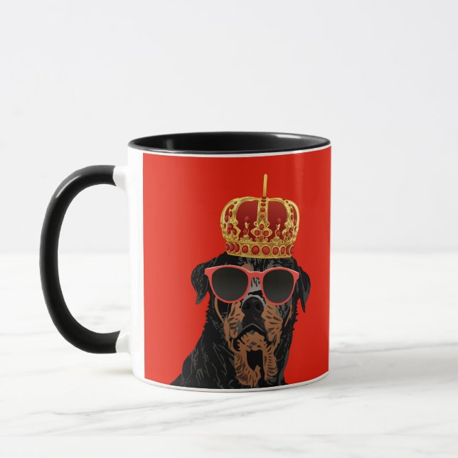 Taza Rey Rottweiler de la vida del gamberro para los (Izquierda)