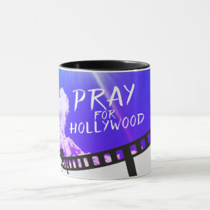 Taza Reza por Hollywood en Sky Purple