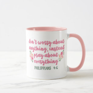 Taza Rezar sobre todo escritura // verso bíblico