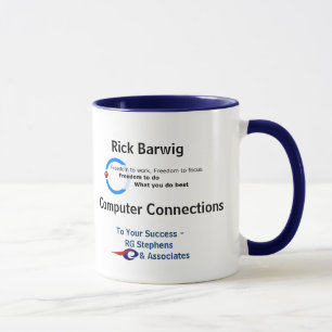 Taza rgs-logotipo, logotipo con lema, Rick Barwig, a